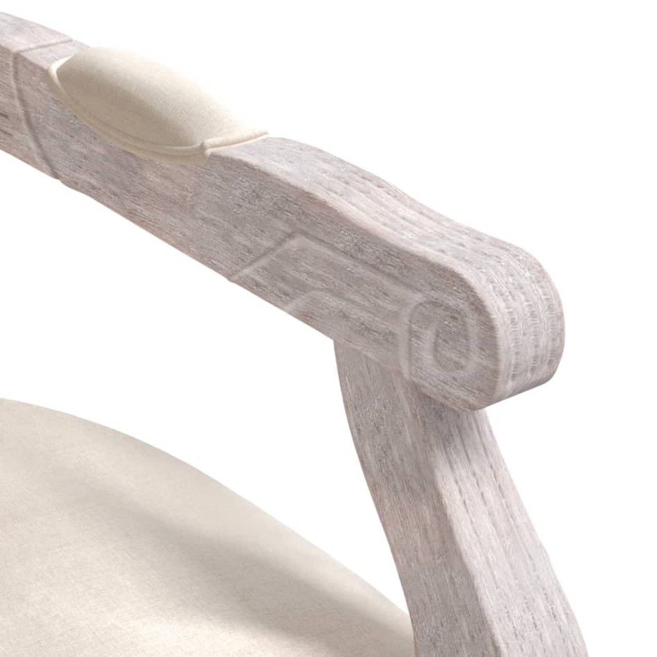 Silla de comedor de lino beige 54x56x96,5