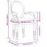 Silla de comedor de lino beige 54x56x96,5
