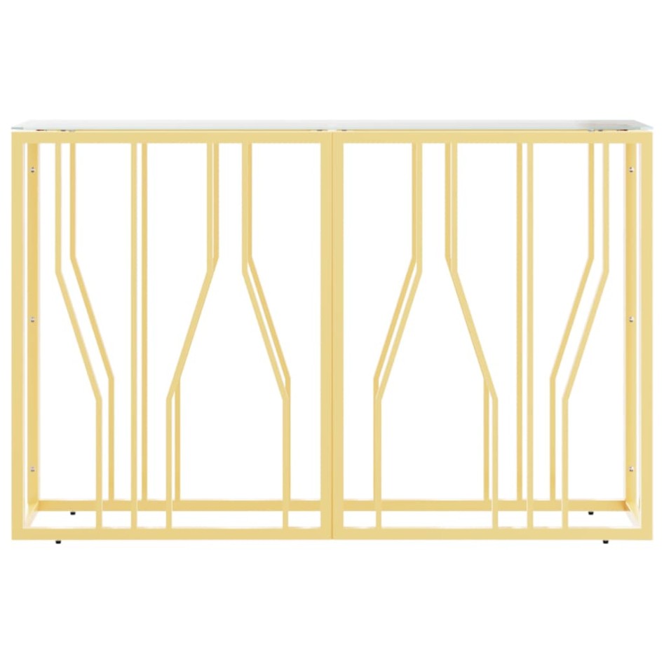 Mesa consola acero inoxidable y vidrio 110x30x70