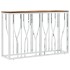 Mesa consola acero inoxidable madera maciza reciclada