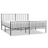 Estructura de cama cabecero y estribo metal negro