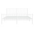 Estructura cama metal con cabecero y pie cama blanco 183x213