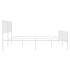 Estructura cama metal con cabecero y pie cama blanco 183x213
