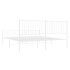 Estructura cama metal con cabecero y pie cama blanco 183x213
