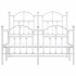 Estructura cama metal con cabecero y estribo blanco 120x190