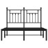 Estructura de cama con cabecero metal negro 120x190