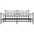 Estructura de cama cabecero y estribo metal negro 200x200