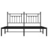 Estructura de cama con cabecero metal negro 180x200