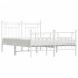 Estructura cama metal con cabecero y estribo blanco 140x200