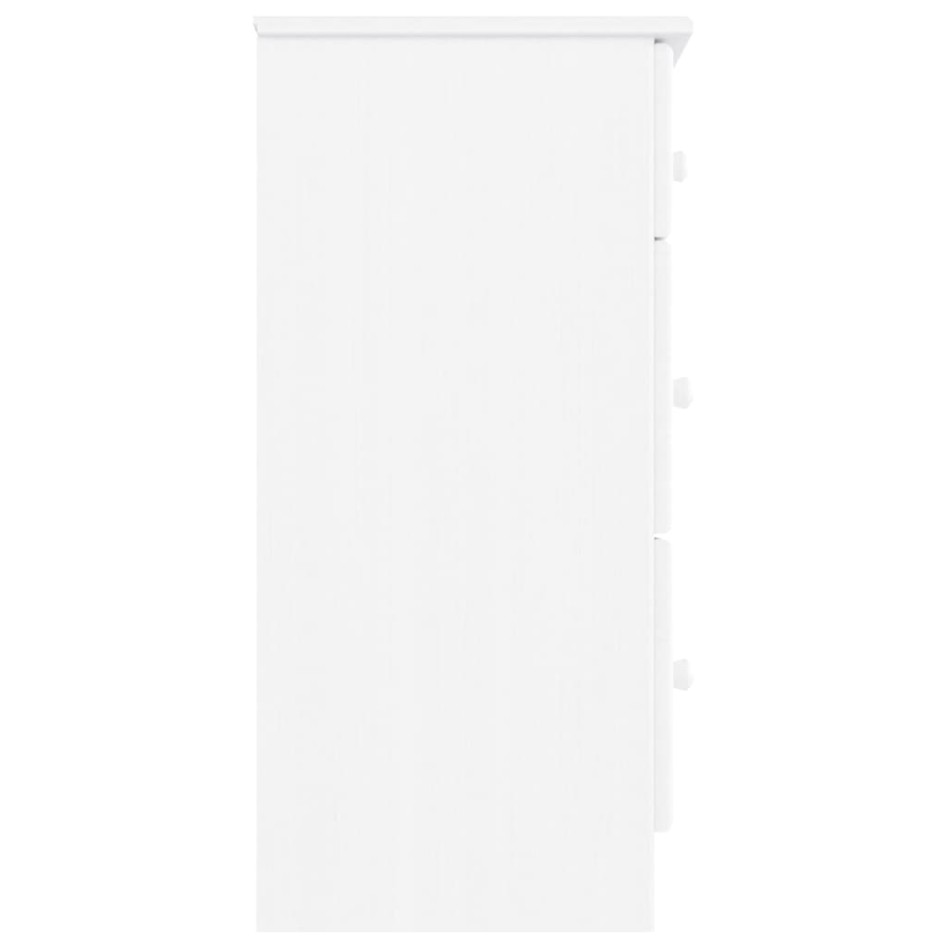 Cómoda cajonera ALTA madera maciza pino blanco 112x35x73