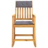 Silla mecedora con cojines madera maciza