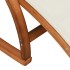 Mecedora de textileno blanco y madera maciza de