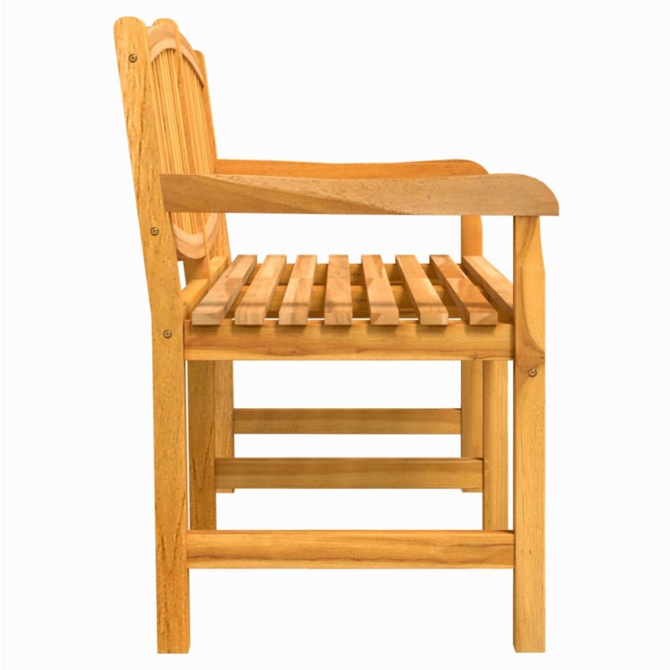 Banco de jardín madera maciza de teca 149,5x60x90