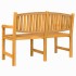 Banco de jardín madera maciza de teca 149,5x60x90