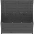 Baúl de jardín madera maciza de pino gris 101x50,5x46,5