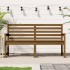 Banco de jardín madera maciza pino marrón miel 159,5x48x91,5