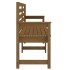 Banco de jardín madera maciza pino marrón miel 159,5x48x91,5