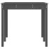 Mesa de jardín madera maciza pino gris 159,5x82,5x76