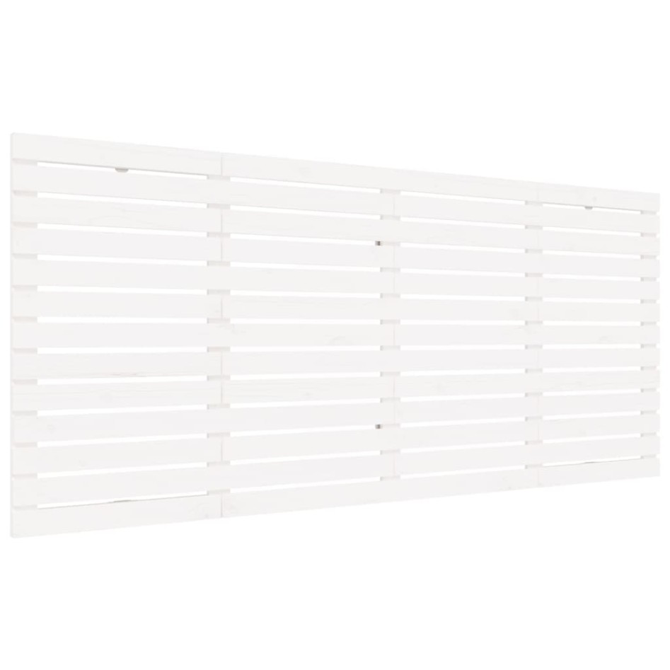 Cabecero cama de pared madera maciza pino blanco 166x3x91,5