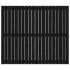 Cabecero de cama pared madera maciza pino negro 127,5x3x110