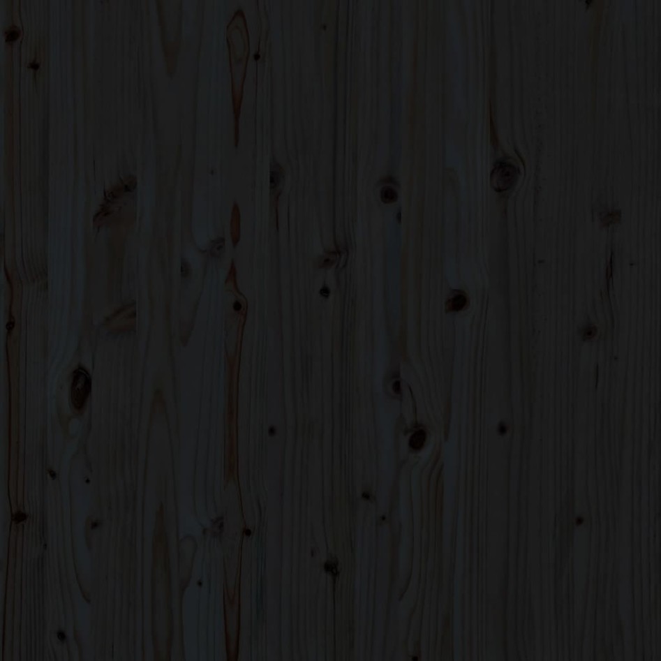 Cabecero de cama de pared madera maciza pino negro