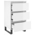 Mesitas noche 2 uds madera ingeniería blanco brillo 40x35x69