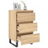Mesita noche 2 uds madera ingeniería roble Sonoma 40x35x69