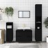 Mueble de baño madera de ingeniería negro 80x33x60