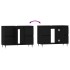Mueble de baño madera de ingeniería negro 80x33x60