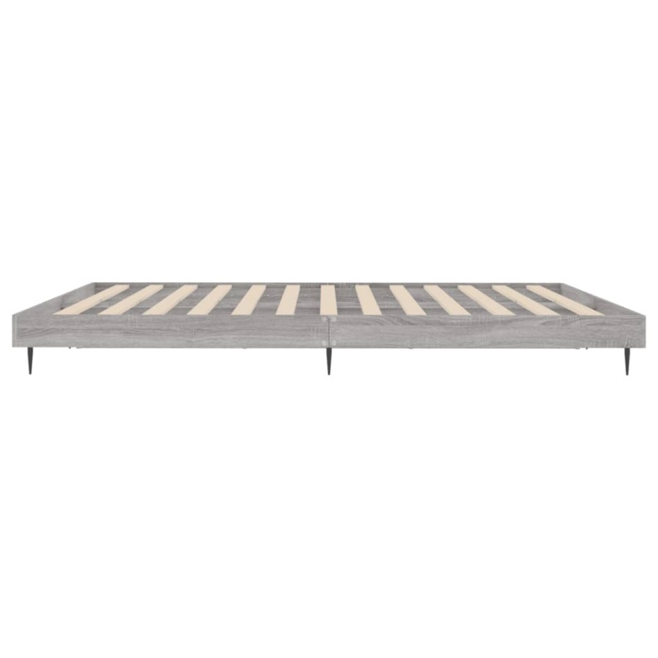 Estructura de cama madera de ingeniería gris Sonoma 120x200