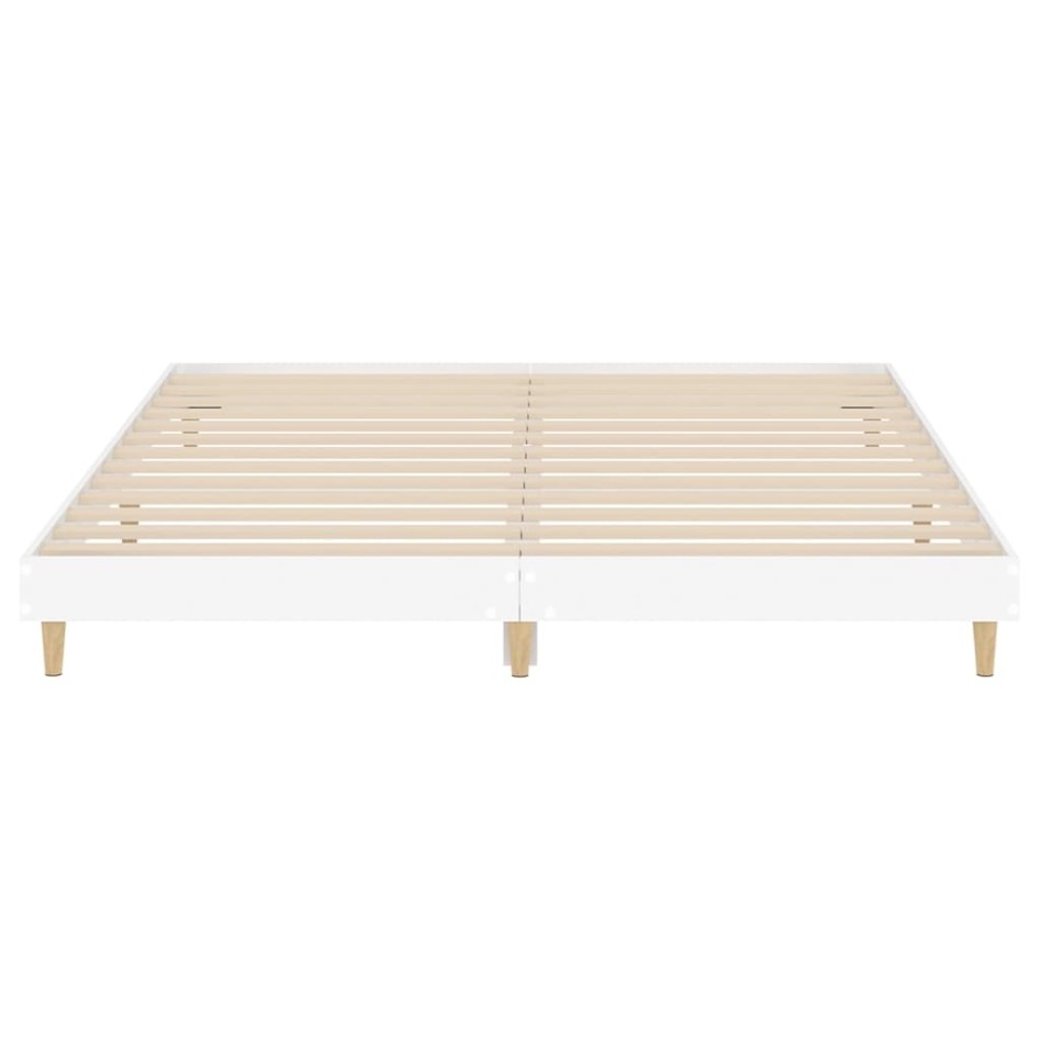 Estructura de cama madera de ingeniería blanca 120x200