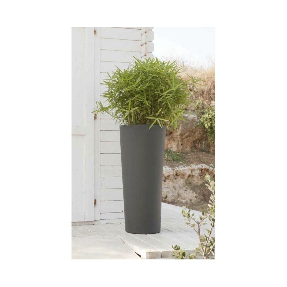 Macetero alto cilíndrico