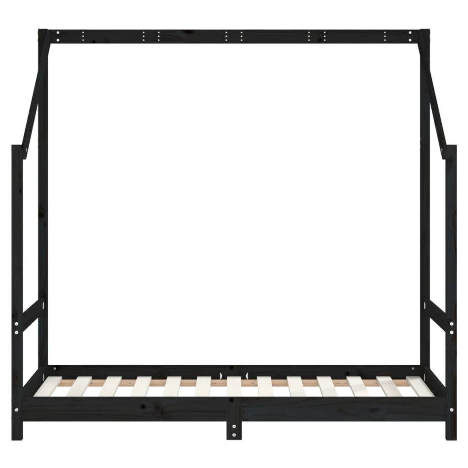 Estructura de cama para niños madera de pino negro 80x160