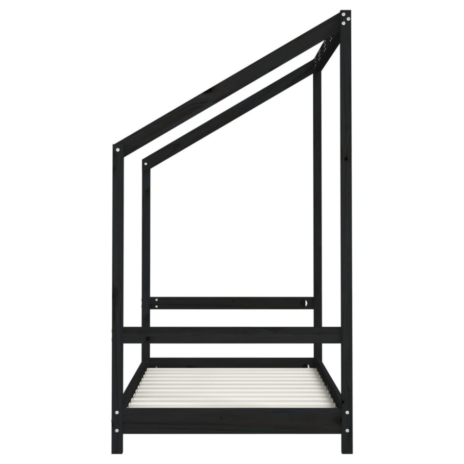 Estructura de cama para niños madera de pino negro 80x160