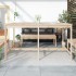 Mesa de jardín madera maciza de pino 203,5x90x110