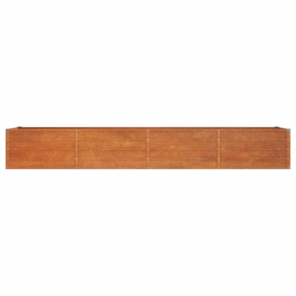 Arriate oxidado de acero corten 320x80x45