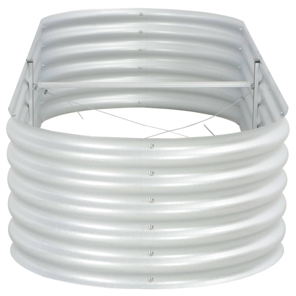 Arriate de acero galvanizado plateado 240x80x44