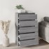 Cajonera de madera contrachapada gris Sonoma 60x36x103