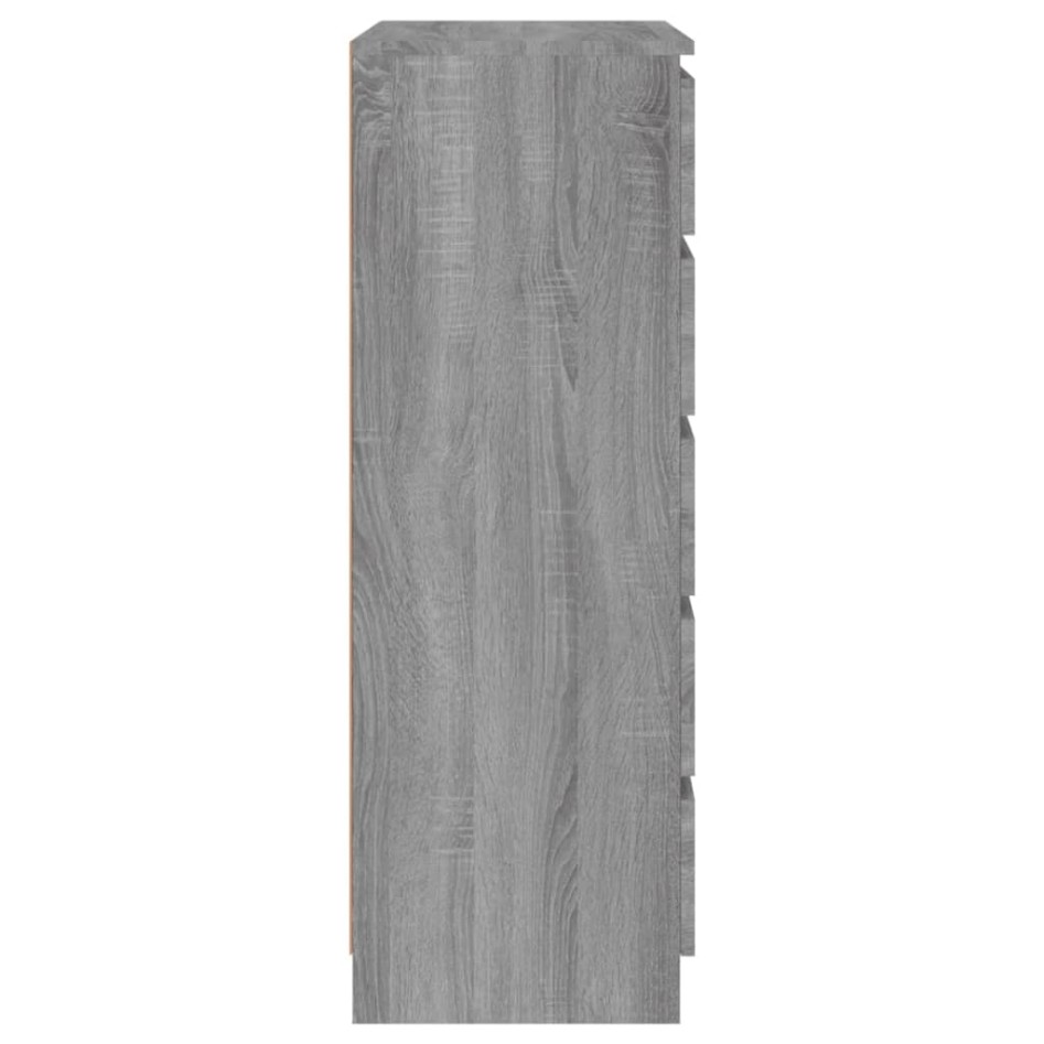 Cajonera de madera contrachapada gris Sonoma 60x36x103