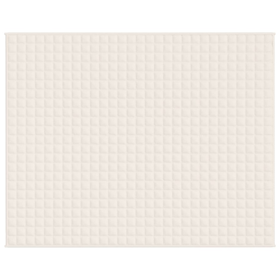 Manta con peso tela color crema claro 235x290 cm 15