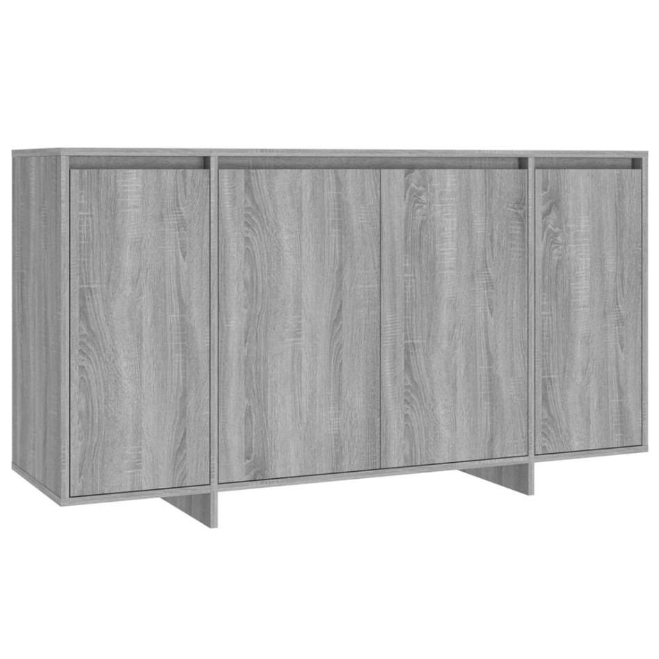 Aparador de madera de ingeniería gris Sonoma 135x41x75