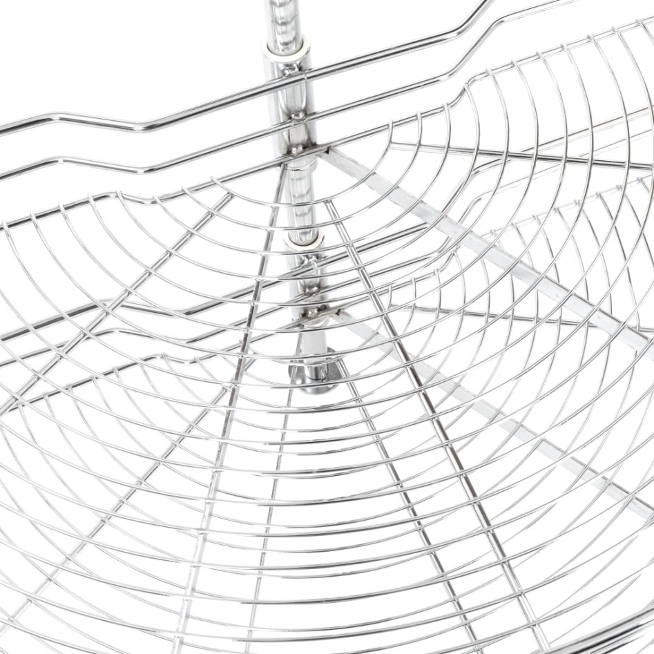 Bandeja cocina alambre 2 niveles plata 180 grados 85x44x80