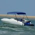 Toldo Bimini de 4 arcos azul marino 243x(230-244)x137