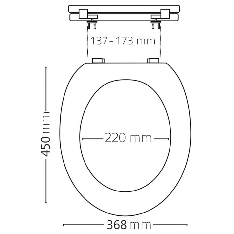 RIDDER Asiento de inodoro de cierre suave Premium blanco