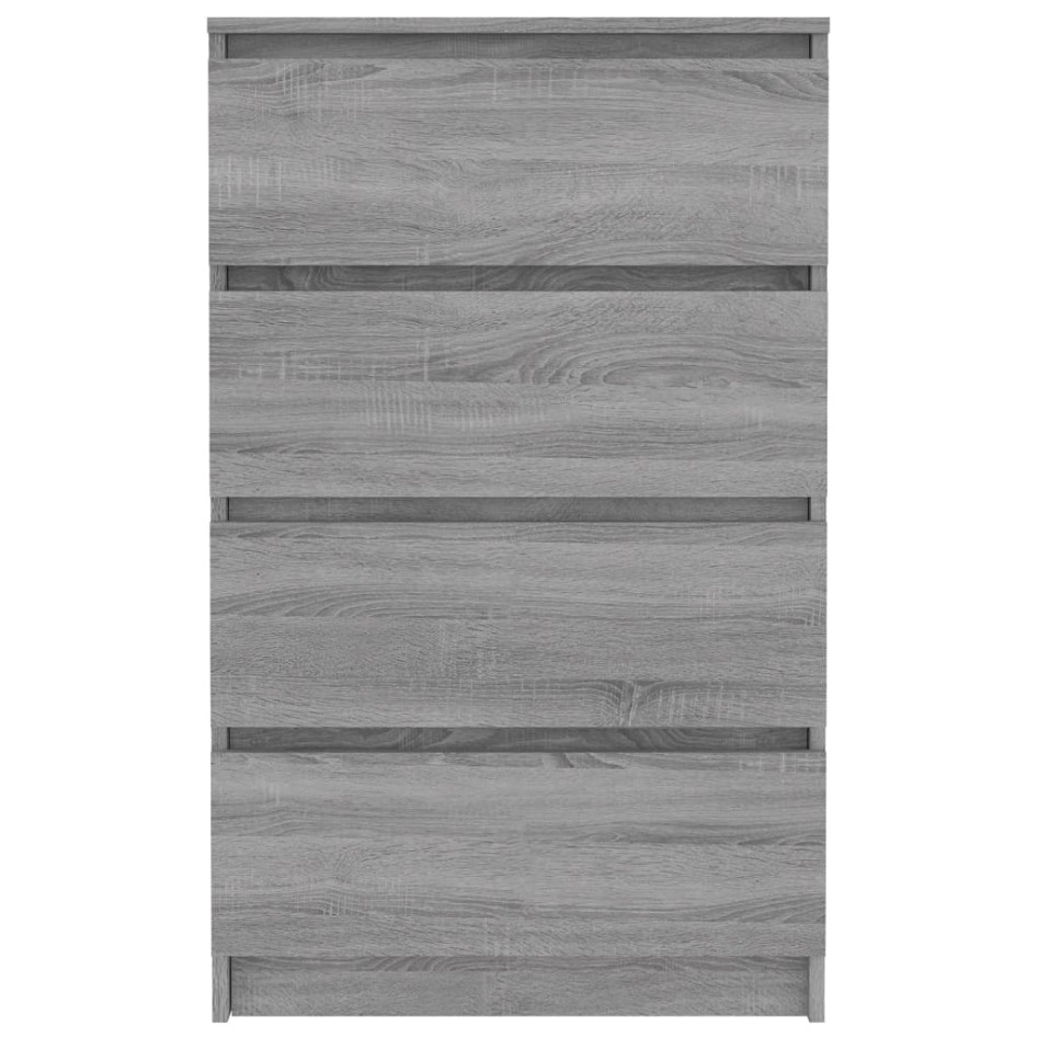 Aparador de madera contrachapada Sonoma gris 60x35x98,5