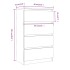 Aparador de madera contrachapada Sonoma gris 60x35x98,5