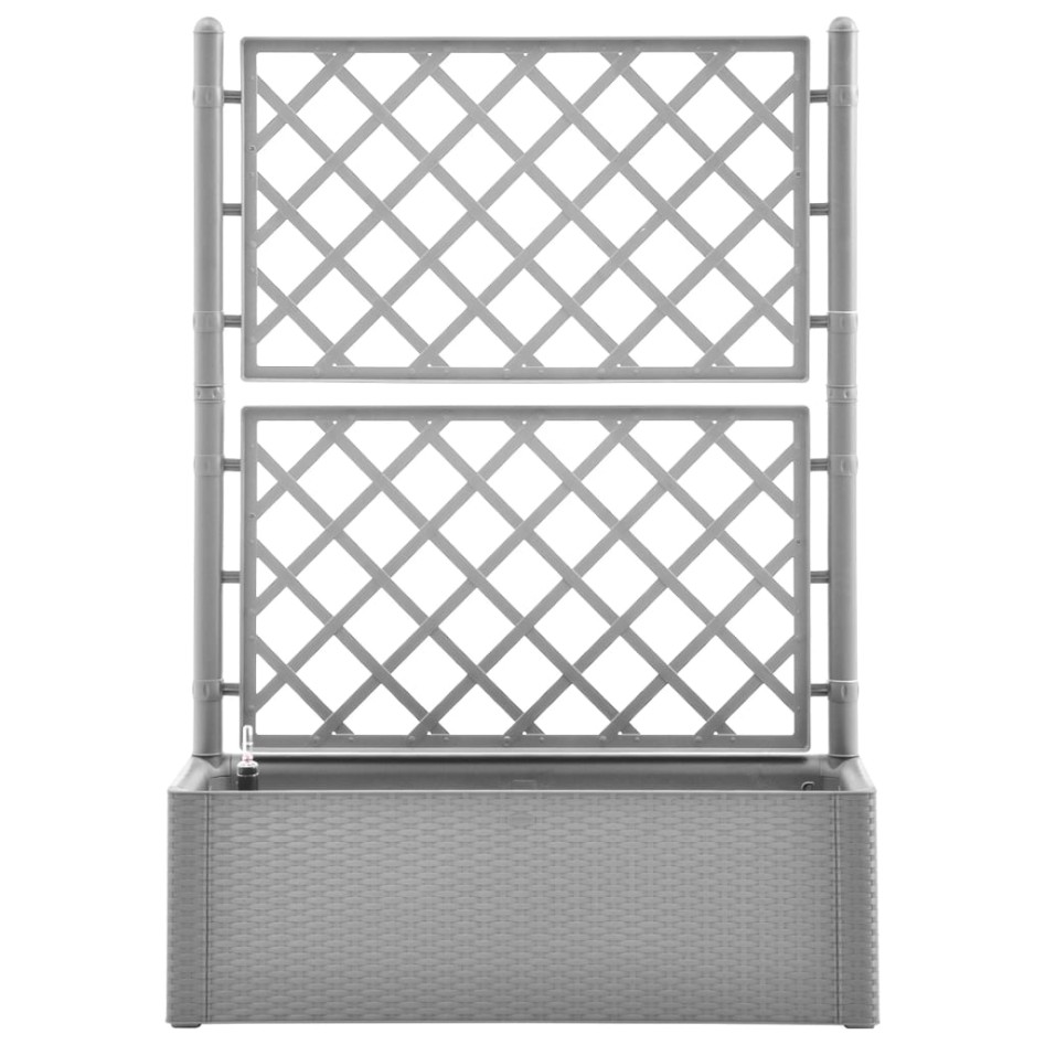 Arriate con enrejado y sistema de riego automático