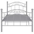 Estructura de cama de metal gris 100x200