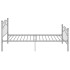 Estructura de cama de metal gris 100x200