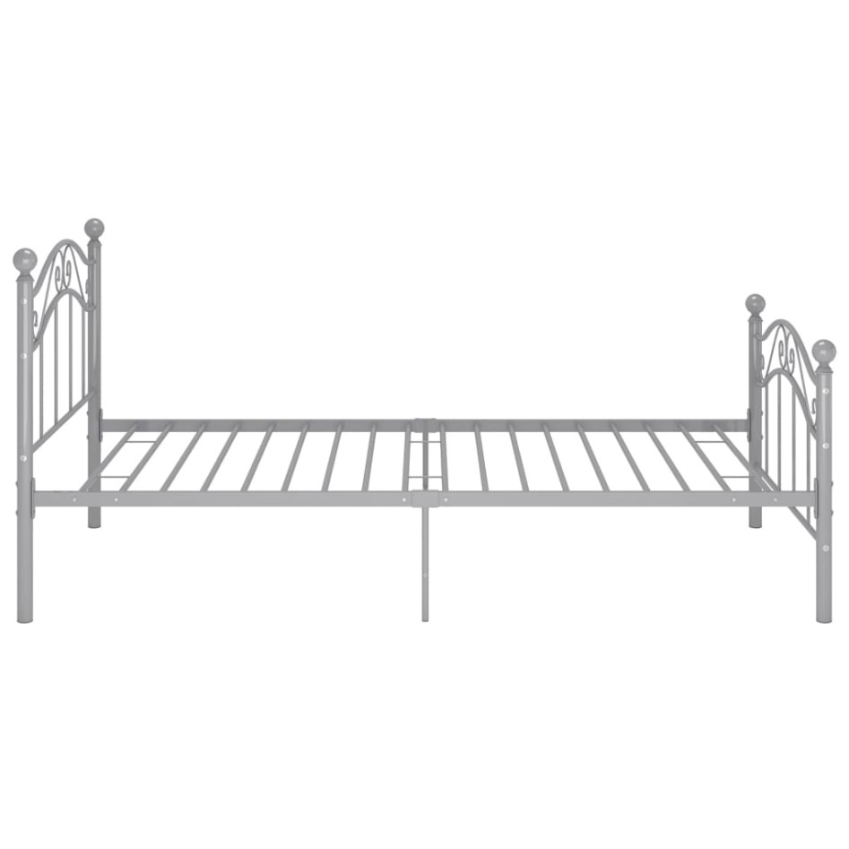 Estructura de cama de metal gris 100x200